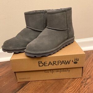 BearPaw Charcoal Suede Boots